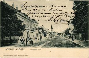 1905 Sziszek, Sisak, Sissek; Ladjarska ulica / utca / street