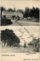 1906 Atyina, Vocsin, Vocin; utca, Jankovics kastély, Leopold Fuchs üzlete / street, shop, castle (fl)