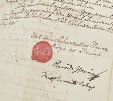 1831 Kiskunszabadszállás város szerződése jakabszállási földek bérbe adásáról. Kettő beírt oldal. A ...