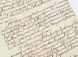 1831 Kiskunszabadszállás város szerződése jakabszállási földek bérbe adásáról. Kettő beírt oldal. A ...