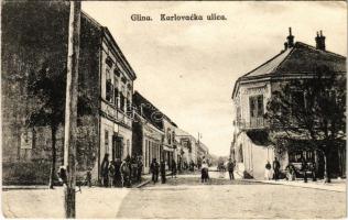 Glina, Karlovacka ulica, Poglavarstvo / street / utca (fa)