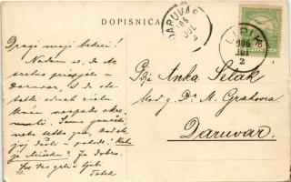 1906 Lipik, Ljvtovnik Domisljen / Villa, szélmalom / villa, windmill (EK)