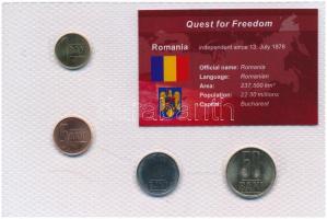 Románia 2005. 1b-50b (4xklf) Quest for Freedom sorozat, forgalmi összeállítás műanyag díszcsomagolásban T:1-,2 kis ph Romania 2005. 1 Ban - 50 Bani (4xdiff) Quest for Freedom series, coin set in plastic case C:AU,XF small edge error