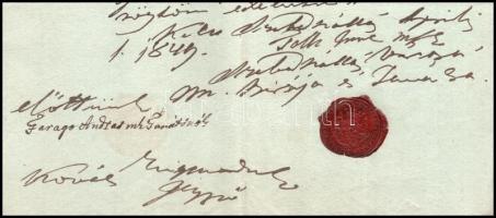 1843 Kiskunszabadszállás város szerződése a város határában való haászatról. Egy beírt oldal. A váro...