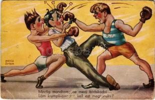 1949 Mindig mondtam... / boxing humour s: Kaszás Jámbor (EB)