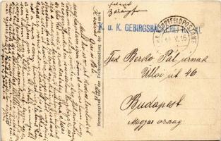 1916 Grosse Wäsche im Felde / WWI German military, washing in the river + "K.u.K. Gebirgsbäcker...