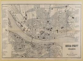 2 db Budapest facsimile térkép: Budapest főváros tájékozási tervrajza. Budapest Aigner féle térképe ...