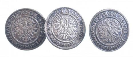 Ausztria 3db fém gomb "Tirol" érmemotívummal Austria 3pcs fém button with "Tyrol" coin motif