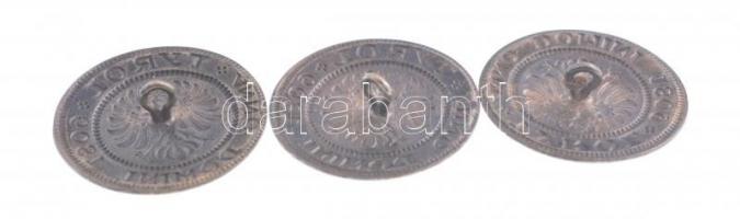 Ausztria 3db fém gomb "Tirol" érmemotívummal
Austria 3pcs fém button with "Tyrol&quo...
