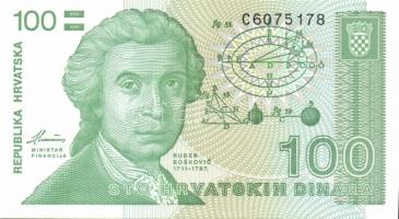 Horvátország 7 klf modern bankjegy T:I