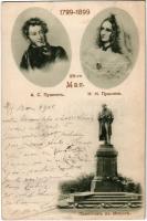 1900 Moscow, Monument of Alexander Pushkin. Natalia Pushkina 1799-1899 (EK)