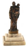 Jelkzés nélkül: Máriabesnyői emlék ,,Szent Antal a kis Jézussal. Öntött, patinázott bronz, márvány talapzaton, m:10cm