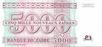 Zaire 1985-1995. 10 klf bankjegy T:I