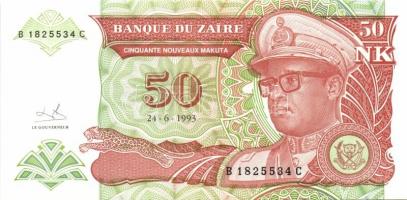 Zaire 1985-1995. 10 klf bankjegy T:I