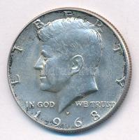 Amerikai Egyesült Államok 1968D 1/2$ Ag Kennedy T:1- patina USA 1968D 1/2 Dollar Ag Kennedy C:AU patina Krause KM#202a