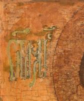 Orosz ikon: Szent Máté evangélista. XX. század első fele. Tojástempera, fa. Korának megfelelő sérülé...