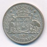 Ausztrália 1952. 1Fl Ag "VI. György" T:2- Australia 1952. 1 Florin Ag "George VI"...