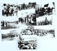 1918 A nagy októberi szocialista forradalom életképei. 10 db korabeli fotó későbbi nagyítása 15x11 cm