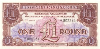 Nagy-Britannia 1950-es, 60-as, 70-es évek katonai bankjegyek 6 klf T:I