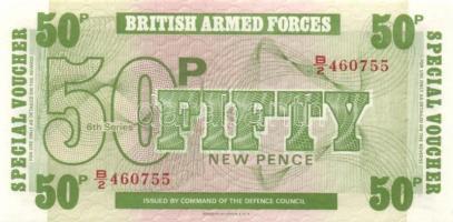 Nagy-Britannia 1950-es, 60-as, 70-es évek katonai bankjegyek 6 klf T:I
