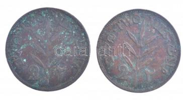 Palesztina 1927. 2m Br + 1941. 2m Br T:3
Palestine 1927. 2 Mils Br + 1941. 2 Mils Br C:F
Krause KM...