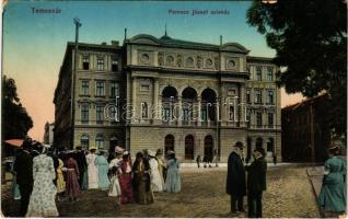 1911 Temesvár, Timisoara; Ferenc József színház. Montázs hölgyekkel és urakkal / theatre. Montage with ladies and gentlemen
