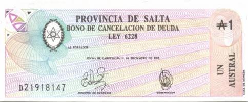 Argentína 13 klf modern bankjegy T:I