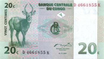 Kongó 1997-2003. 7 klf bankjegy T:I