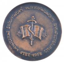 Madarassy Walter (1909-1994) ~1985. "Budapesti Állatorvostudományi Egyetem" öntött Br emlé...