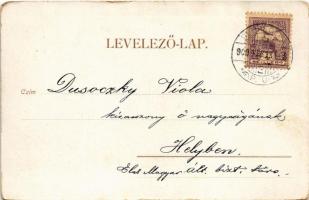 1900 Lekaszálták már a rétet... Magyar folklór művészlap. Szénásy és Reimann No. 433. / Hungarian fo...