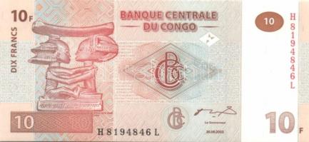 Kongó 1997-2003. 7 klf bankjegy T:I