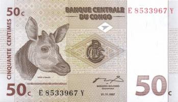 Kongó 1997-2003. 7 klf bankjegy T:I