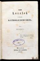Hoványi Ferenc (1816-1871) 2 műve: 

Fensőbb katholicizmus elemei I-II. köt. [Egybekötve.] Bécs, 1...