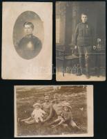 cca 1910 6 db katonákat ábrázoló fotó klf méretben