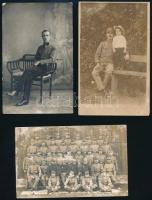 cca 1910 8 db katonákat ábrázoló fotó klf méretben