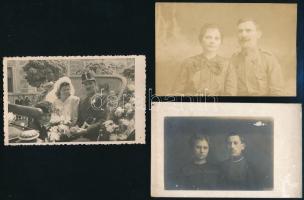 cca 1910 8 db katonákat ábrázoló fotó klf méretben