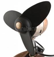 Finommechanikai Vállalat FMV jelzett retró irodai ventilátor, gumi lapátos, kopott, működik m:30cm