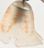 Asztali lámpa, üveg búrával, műkodik, m:38cm