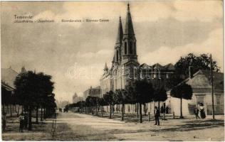 1917 Temesvár, Timisoara; Józsefváros, Bonnzá utca / Iosefin, street