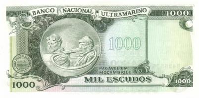 Mozambik 1967-1991. 8 klf bankjegy T:I