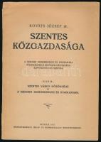 Dr. Kováts József: Szentes közgazdasága. A Szegedi Kereskedelmi és Iparkamara közgazdasági irodalmi pályázatán kitüntetett pályamunka. Szeged, 1927, Szentes város közönsége-Szegedi Kereskedelmi és Iparkamara (Délmagyarország Hírlap- és Nyomdavállalat Rt.), 54+1 p. Kiadói tűzött papírkötés, kissé sérült borítóval.