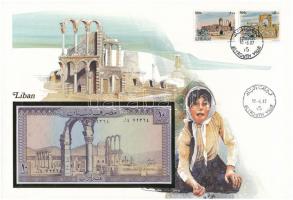 Libanon 1986. 10L felbélyegzett borítékban, bélyegzéssel T:I Lebanon 1986. 10 Livres in envelope with stamp and cancellation C:UNC