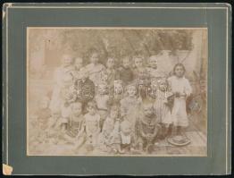 1909 Szegénygyerekek 2 db keményhátú fotó 16x22 cm