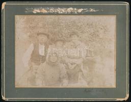 1909 Szegénygyerekek 2 db keményhátú fotó 16x22 cm