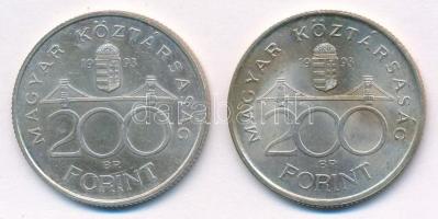 1993. 200Ft Ag "MNB" (2x) T:1-,2
Adamo F13