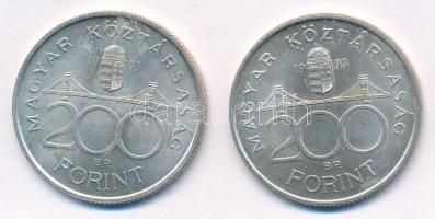 1993. 200Ft Ag "MNB" (2x) T:1-,2
Adamo F13