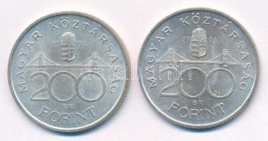 1993. 200Ft Ag "MNB" (2x) T:1-,2
Adamo F13