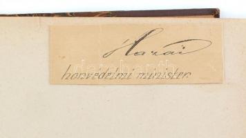 báró Hazai Samu (1851-1942) honvédelmi miniszter beragasztott aláírása egy francia nyelvű Edmond Ros...