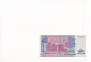 Zaire 1991. 20.000Z felbélyegzett borítékban, bélyegzéssel T:I Zaire 1991. 20.000 Zaires in envelope...