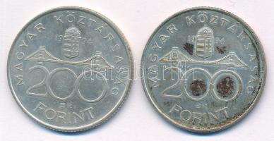 1994. 200Ft Ag "Deák" (2x) T:1-,2 patina
Adamo F13.1